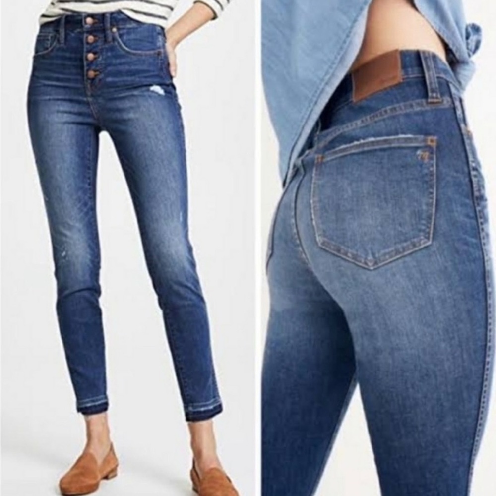 MADEWELL High Rise Skinny Jeans Drop Hem size 29 NWT